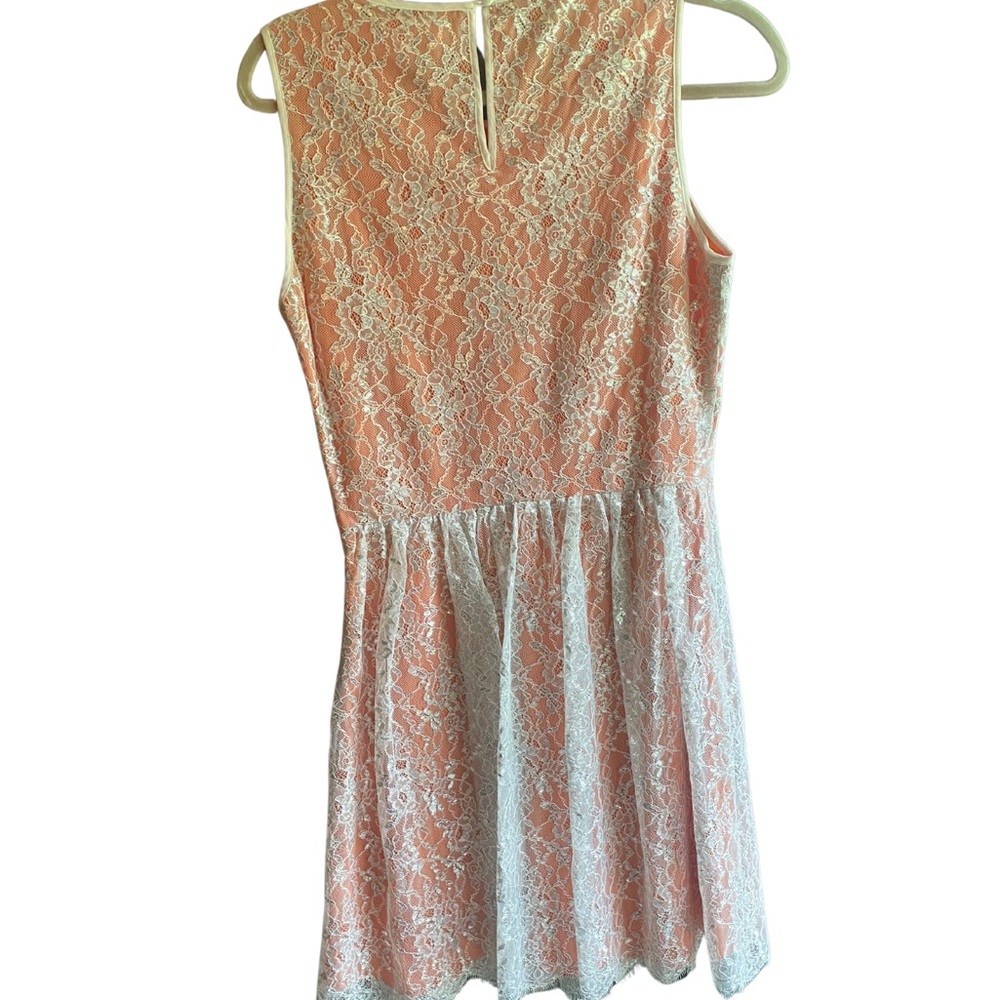 ERIN Erin Fetherston Metallic Lace Dress Size 6 Cantaloupe- NWT - Picture 3 of 11